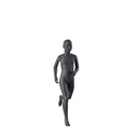 Running sports mannequin child, graphite gray, 10 years, stylized head, pose 609