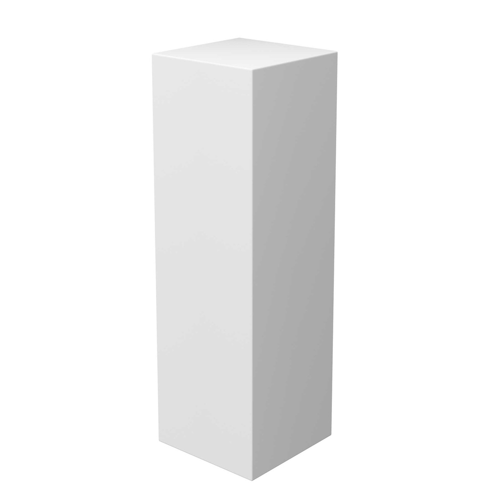 BINK - For rent stylish white plastic presentation cube, 150x40xH40cm