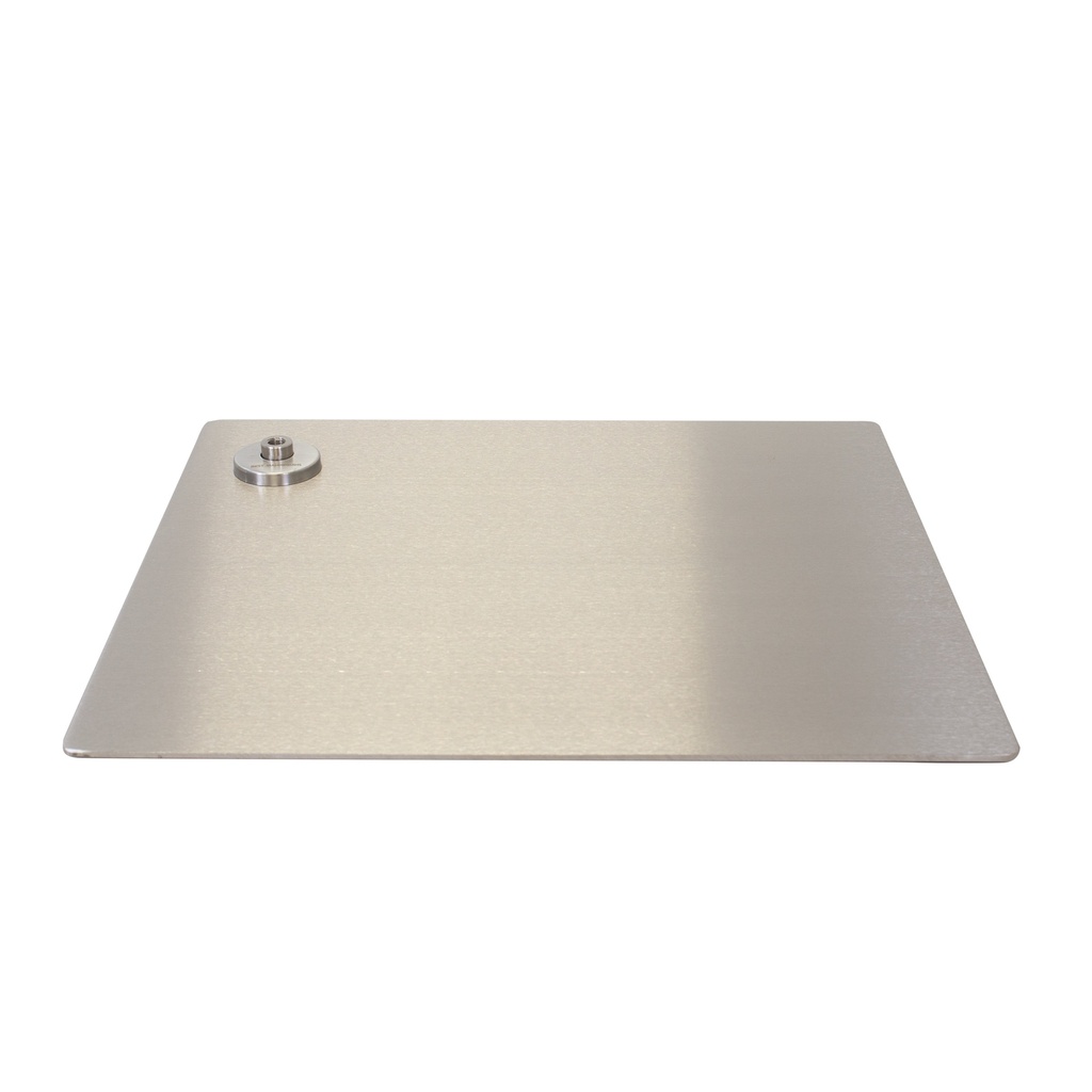 Rectangular mannequin base 45x40 cm, brushed stainless steel