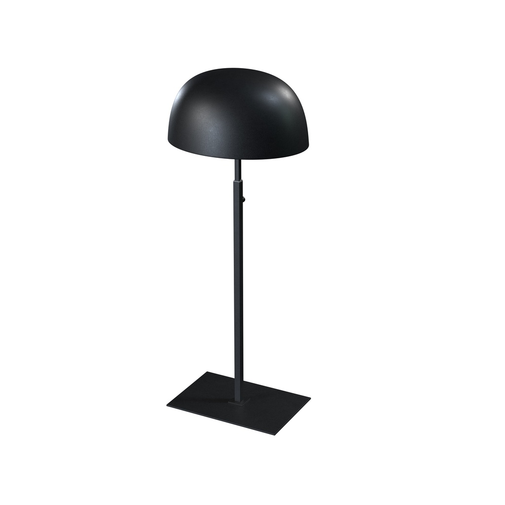 Hat display stand, for displaying adult hats, black powder-coated steel  