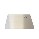 Square mannequin base 40x40 cm, brushed stainless steel