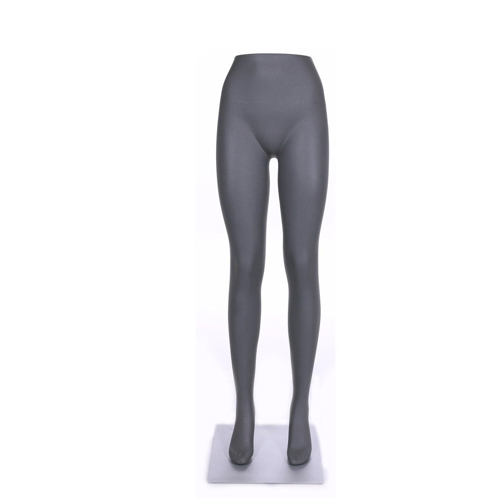 Women's leg display for trousers, gray, with gray base plate