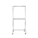 Garment Rack with fixed double bar, chrome, width 100 cm