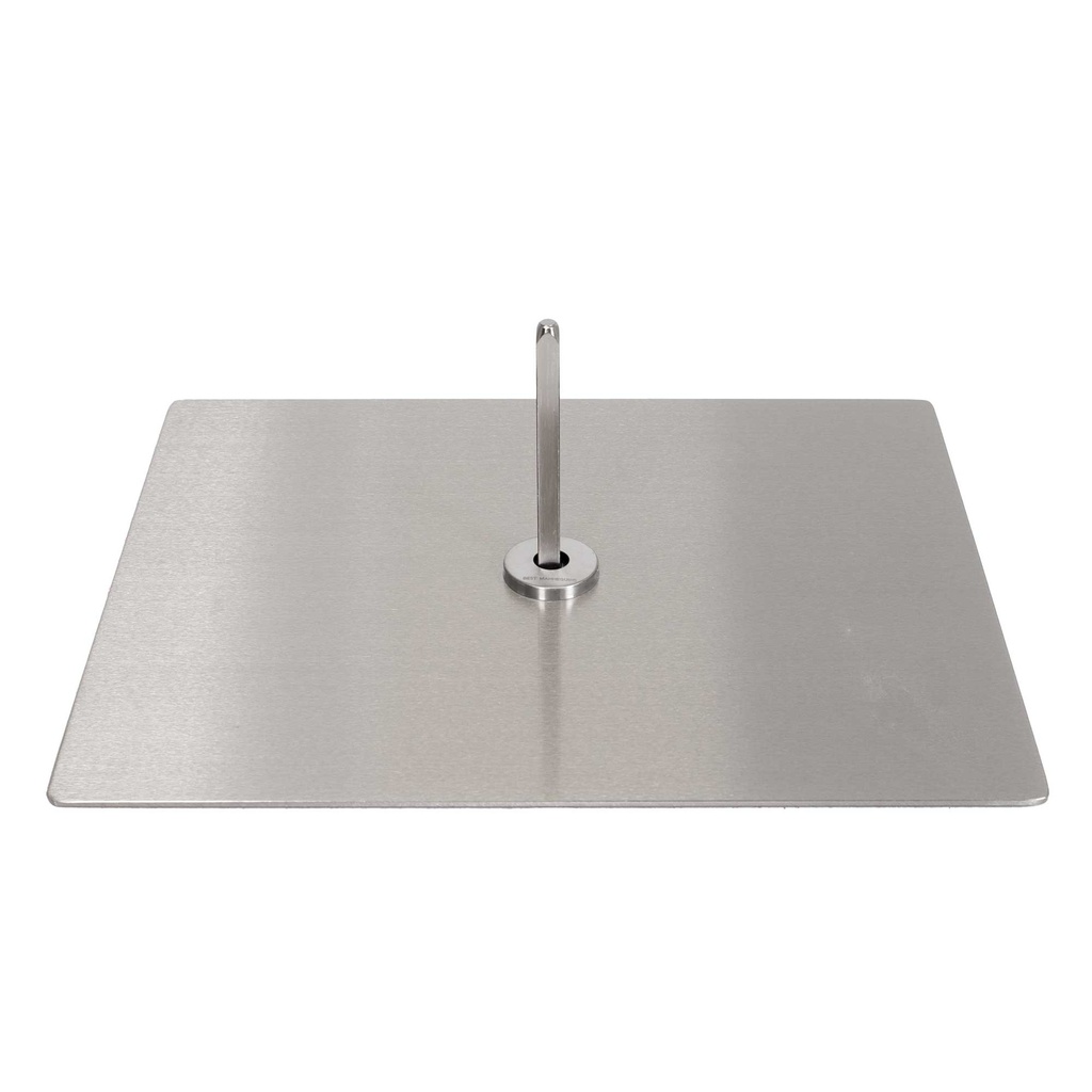 BINK - Rectangular base for footpin, In Shape, adult window mannequin, RVS