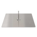 Rectangular base for footpin, In Shape, adult window mannequin, RVS