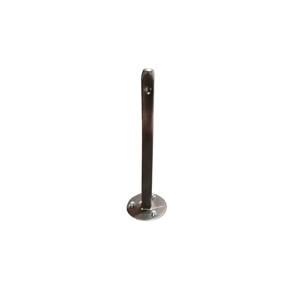 Footpin with fixed base, 15,5 cm length, brushed nickel steel