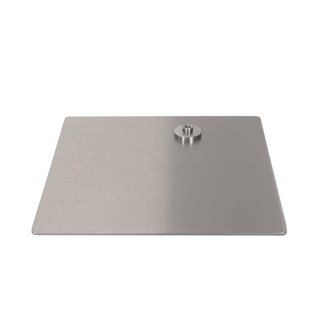 BINK - Square mannequin base 40x40 cm, brushed stainless steel