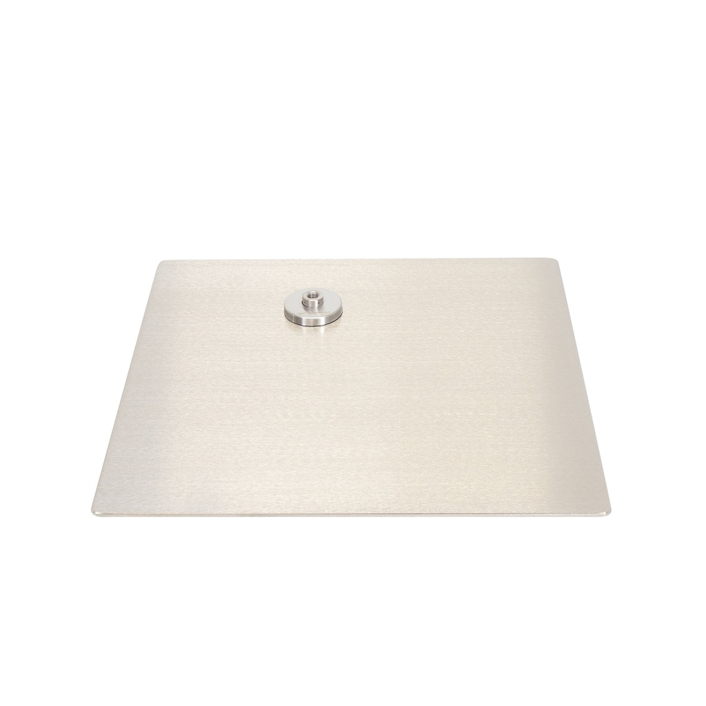 BINK - Square mannequin base 40x40 cm, brushed stainless steel
