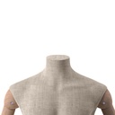 Neck block for male mannequin, beige fabric, Maison Marlu