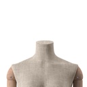 Neck block for female mannequin, beige fabric, Maison Marlu