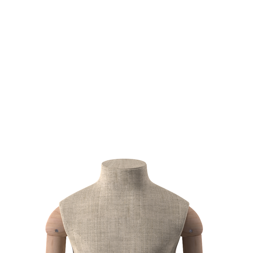 BINK - Neck block for kids mannequin 8Y, beige fabric, Maison Marlu 