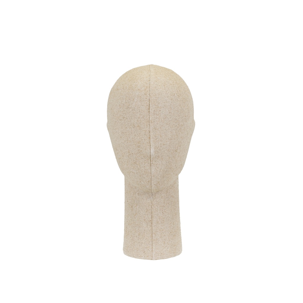 Male head, collection Diamond, covered in beige fabric
