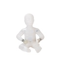 Child mannequin, 1 year, recycled plastic, white
