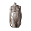 Female bust for lingerie, with arms, B-cup, metallic skin colour 