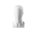 Display with abstract man's egghead for accessories, white matt