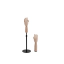 Duo of children’s display hands 8Y: right hand with base, left hand with stand with adjustable height.