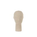 Children's head 8 years, collection Maison Marlu, covered in beige fabric