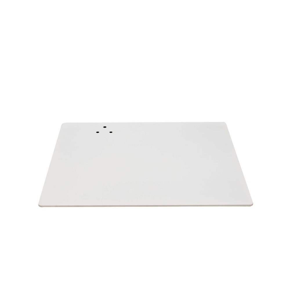 BINK - Rectangular base 40x35 cm, powdercoated white, steel, connector not included (10.5x4 cm) 