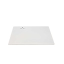 Rectangular base 40x35 cm, powdercoated white, steel, connector not included (10.5x4 cm) 