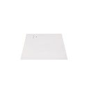 Square base 35x35 cm, powdercoated white, steel, connector not included (6x4 cm)