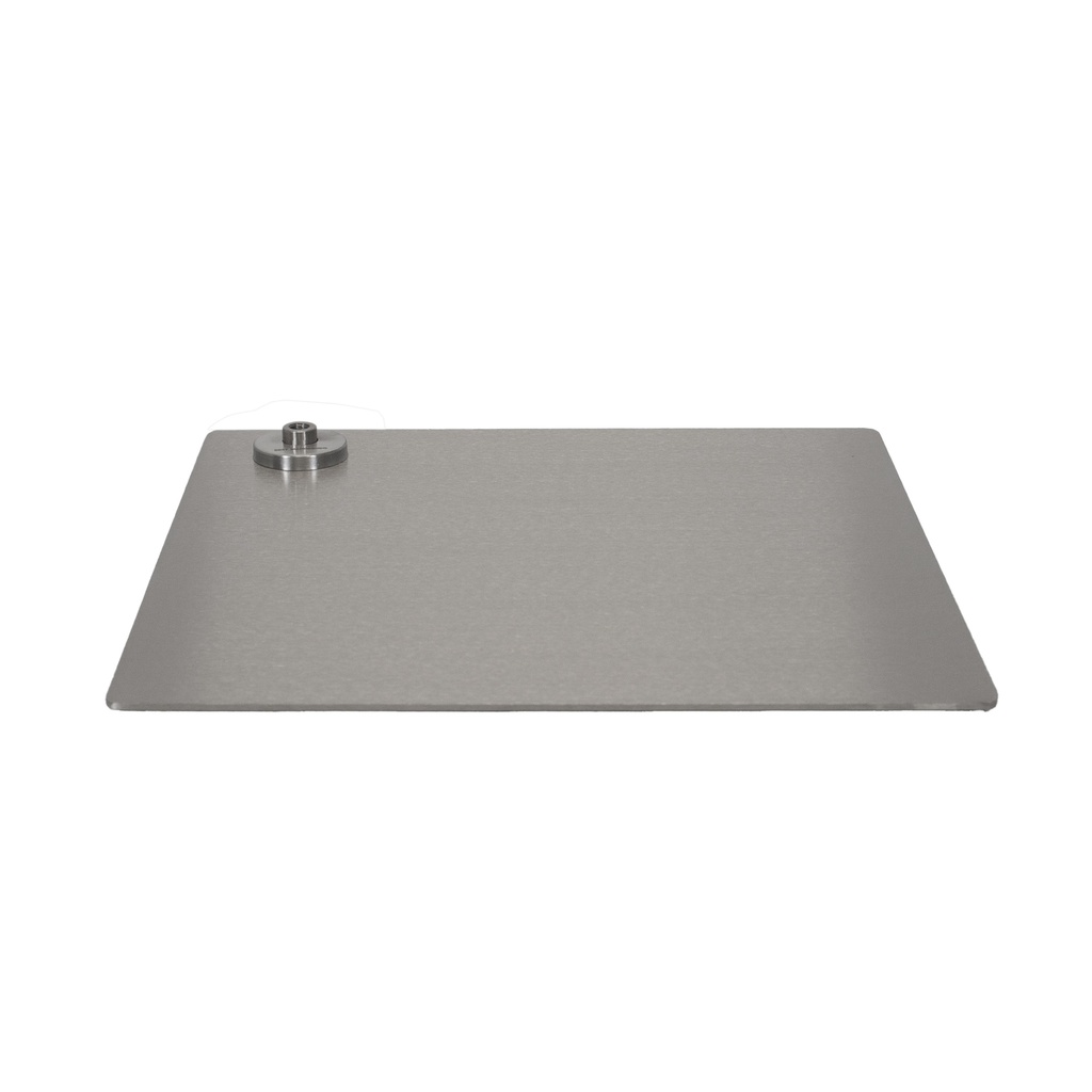 Square mannequin base 40x40 cm, brushed stainless steel