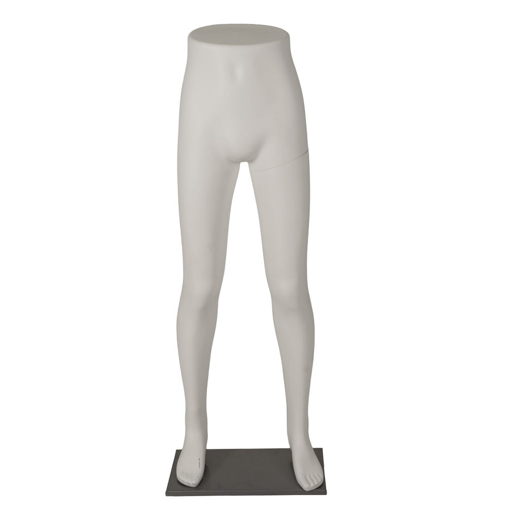BINK - White trouser display for men, plastic, metal base plate and foot pin