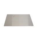 Rectangular base for child window mannequin, Brushed stainless steel, Unbreakable