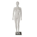 White female mannequin, plastic, metal base and calf pin