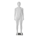 White child mannequin, 11 years, plastic, metal base foot- and calf pin
