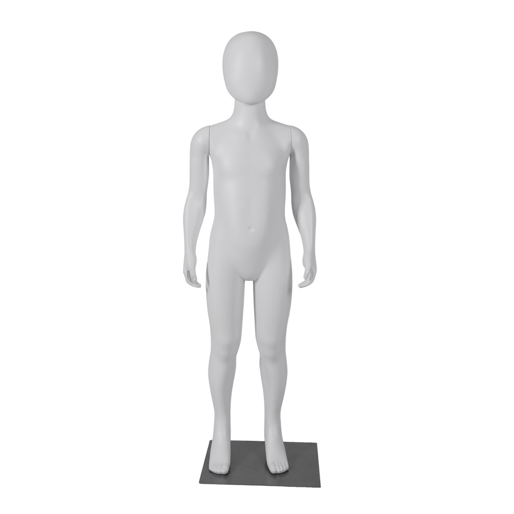 White child mannequin, 5 years, plastic, metal base foot- and calf pin