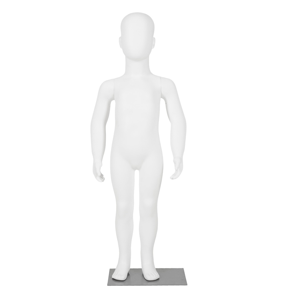 BINK - White child mannequin, 3 years, plastic,metal base and foot pin