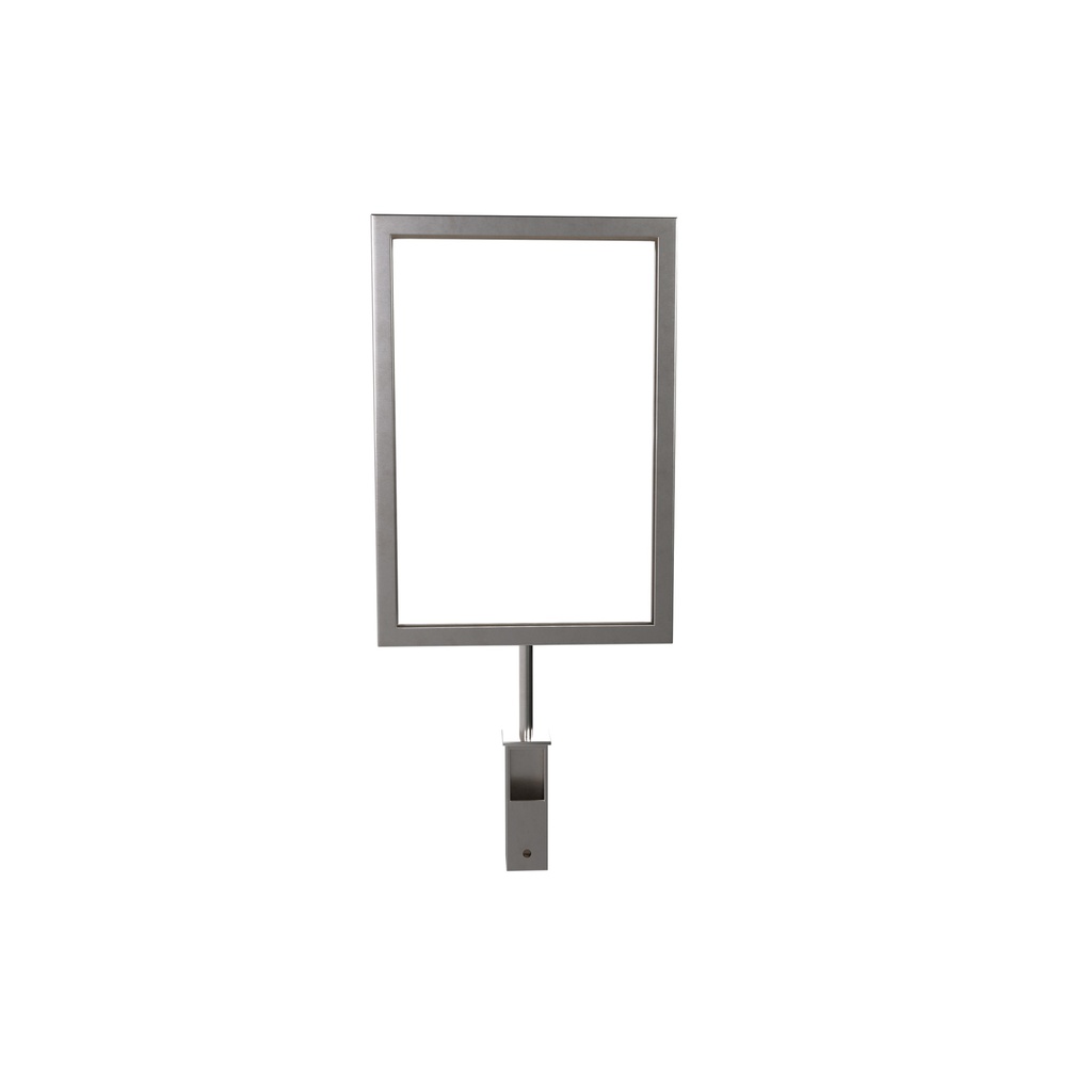 Info display, A5, for smart clothing rack, brushed steel