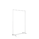Adjustable clothing rack, round metal tubes, width 120cm, white matt