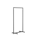 Adjustable clothing rack, round metal tubes, width 90cm, black matt