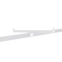 T display for clothing rack, white matt
