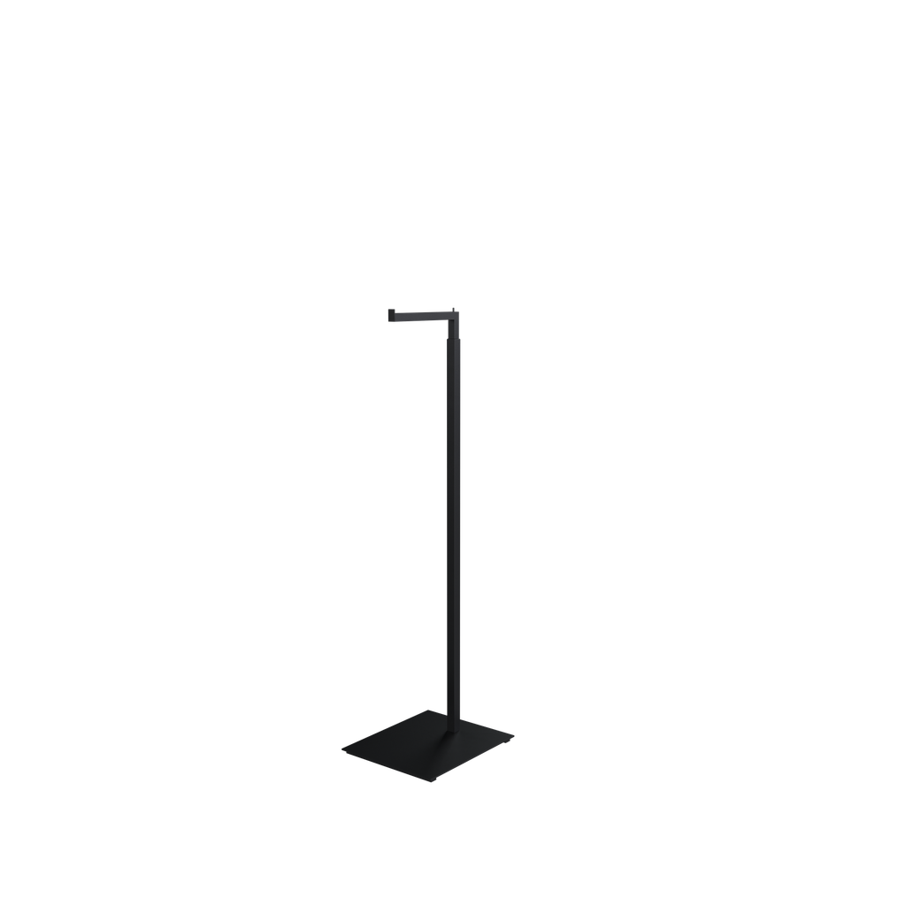 BINK - Adjustable L display, 110-175cm H, black powdercoating