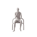 Gender neutral mannequin, collection NXT - gen Z, colour light grey, sitting pose 001