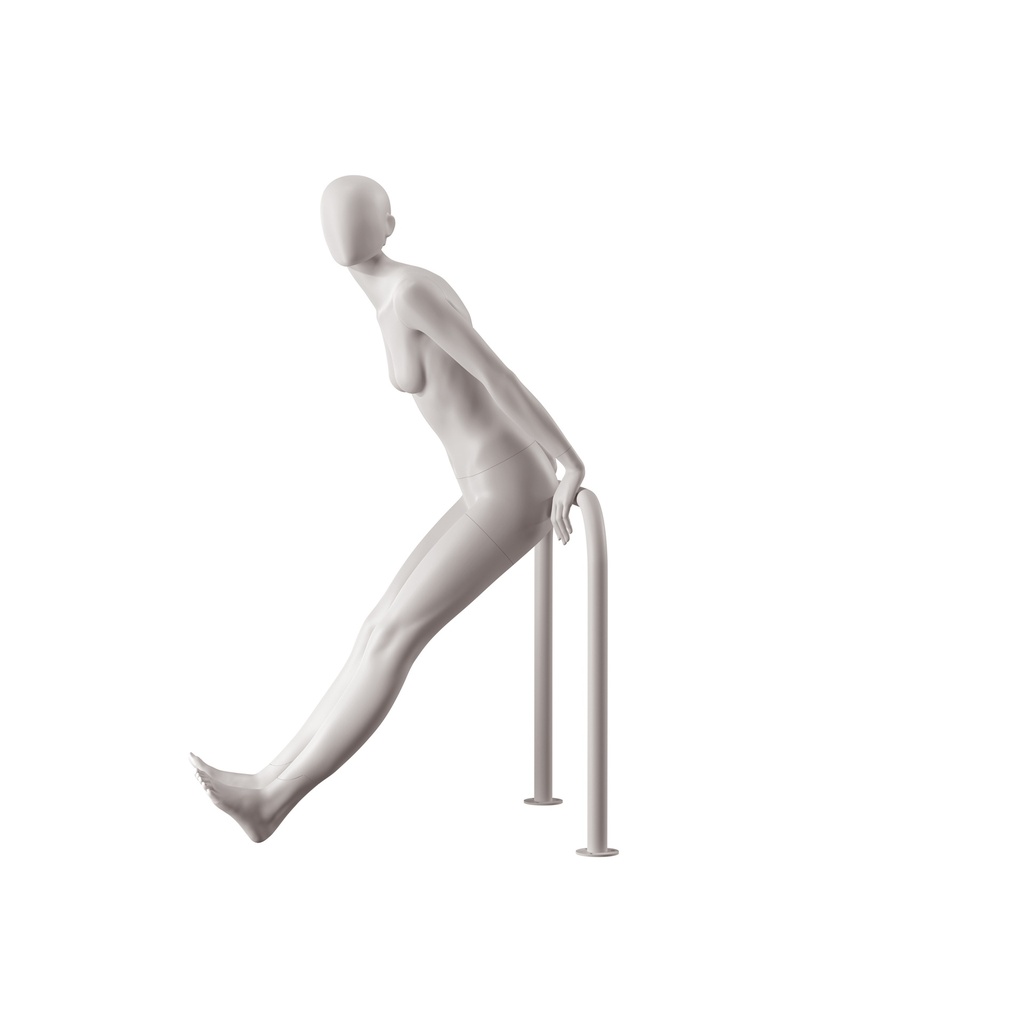 Female mannequin, collection NXT - gen Z, colour light grey, leaning pose 003