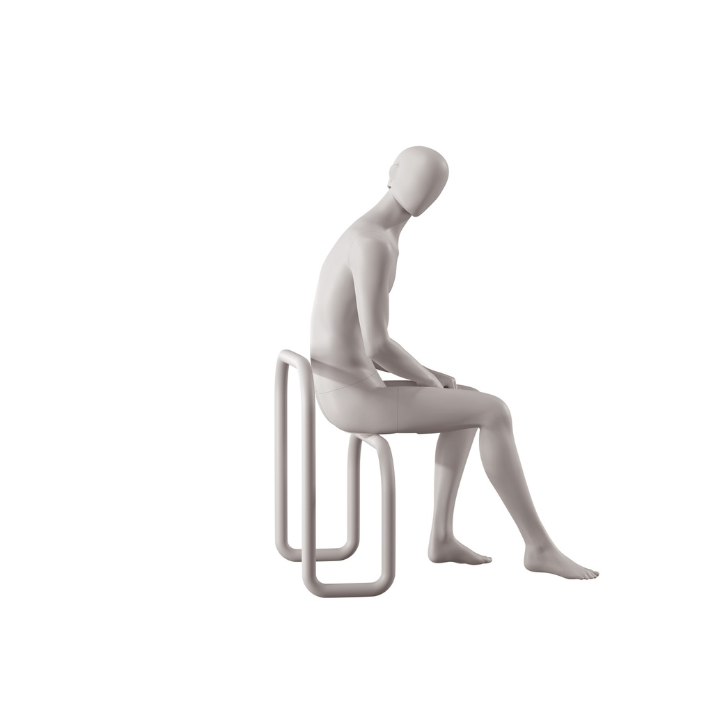 Male mannequin, collection NXT - gen Z, colour light grey, sitting pose 024