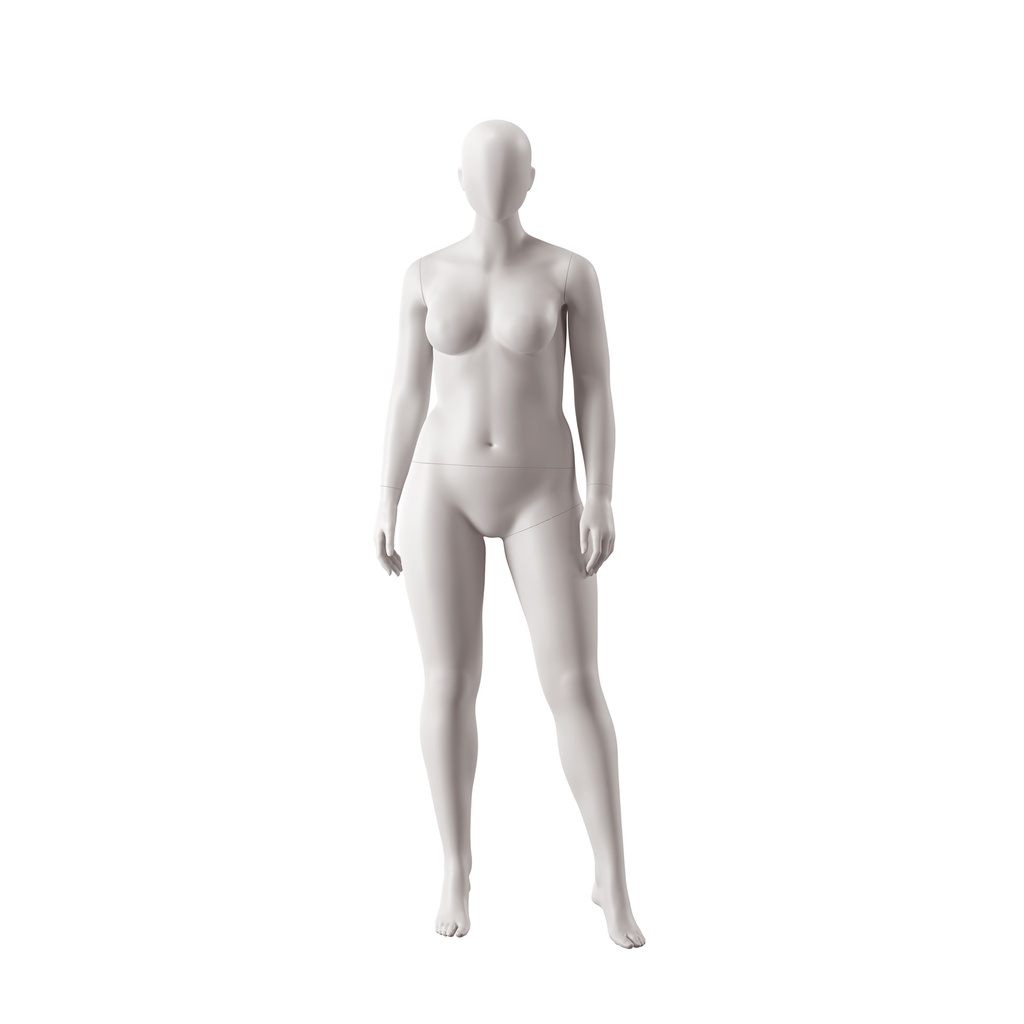 Plus size female mannequin, collection NXT - gen Z, colour light grey, standing pose 019