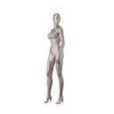 Underwear mannequin, female, D-cup, bronze metallic skin color mat, standing pose 13D