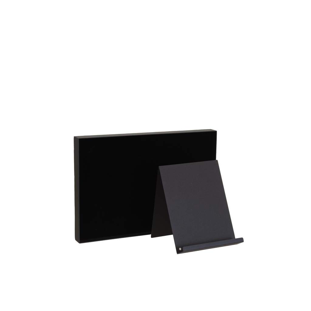 BINK - Display tray for shirts with stand, black powder-coated steel