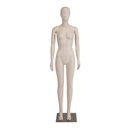 Female mannequin, nude skin color, plastic, metal base and calf pin
