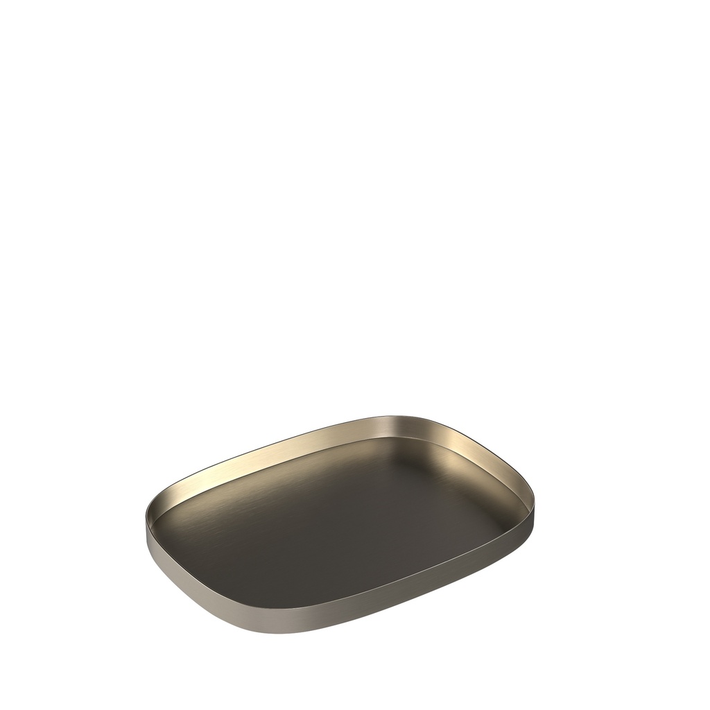 BINK - Display tray, 40x30 cm, rounded edges, brushed stainless steel