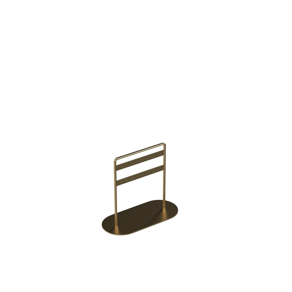 BINK - Earring display stand, in brushed steel with gold finish
