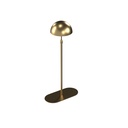 Hat stand, adjustable height, in brushed steel with gold finish