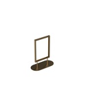 Info stand A5,  in brushed steel with gold finish