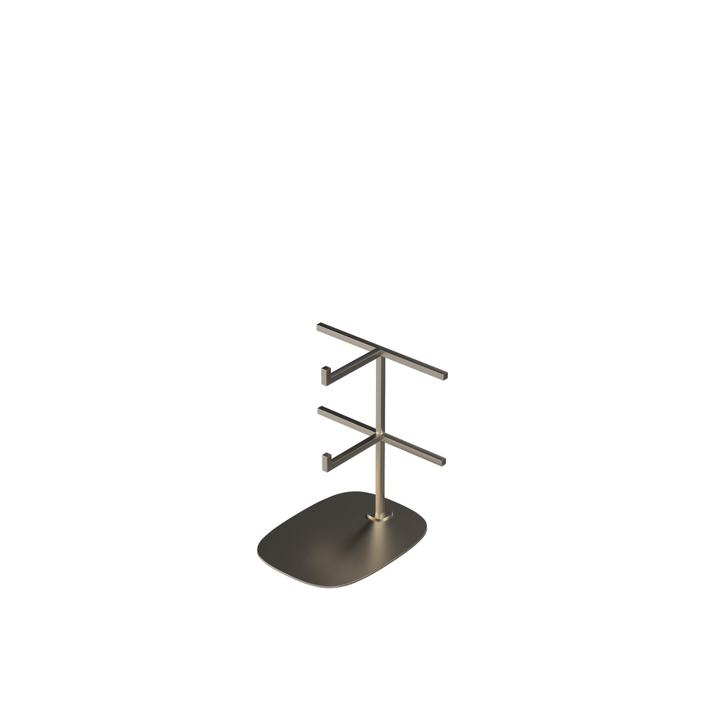 BINK - Display for glasses, adjustable, 2 levels, in brushed stainless steel