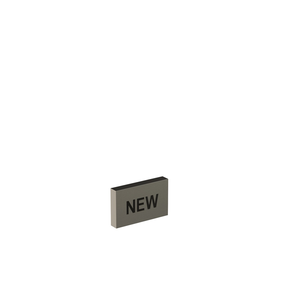 BINK - Presentation block "NEW", in brushed stainless steel