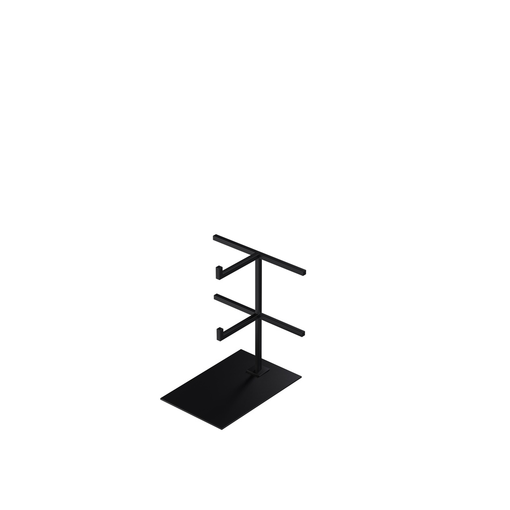 BINK - Display for glasses, adjustable, 2 levels, black powder-coated steel, interior